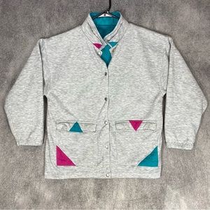 Vintage Westside Connection Sweatshirt Jacket Reversible Gray Blue Women…